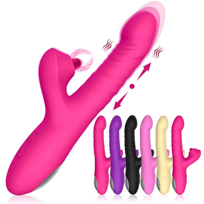 Ultimate Silicone Suck Tapping Vibrator